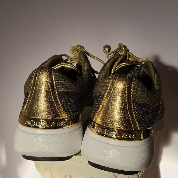 Michael Kors Metallic Skyler Trainer Platinum/Gold - Picture 3 of 8